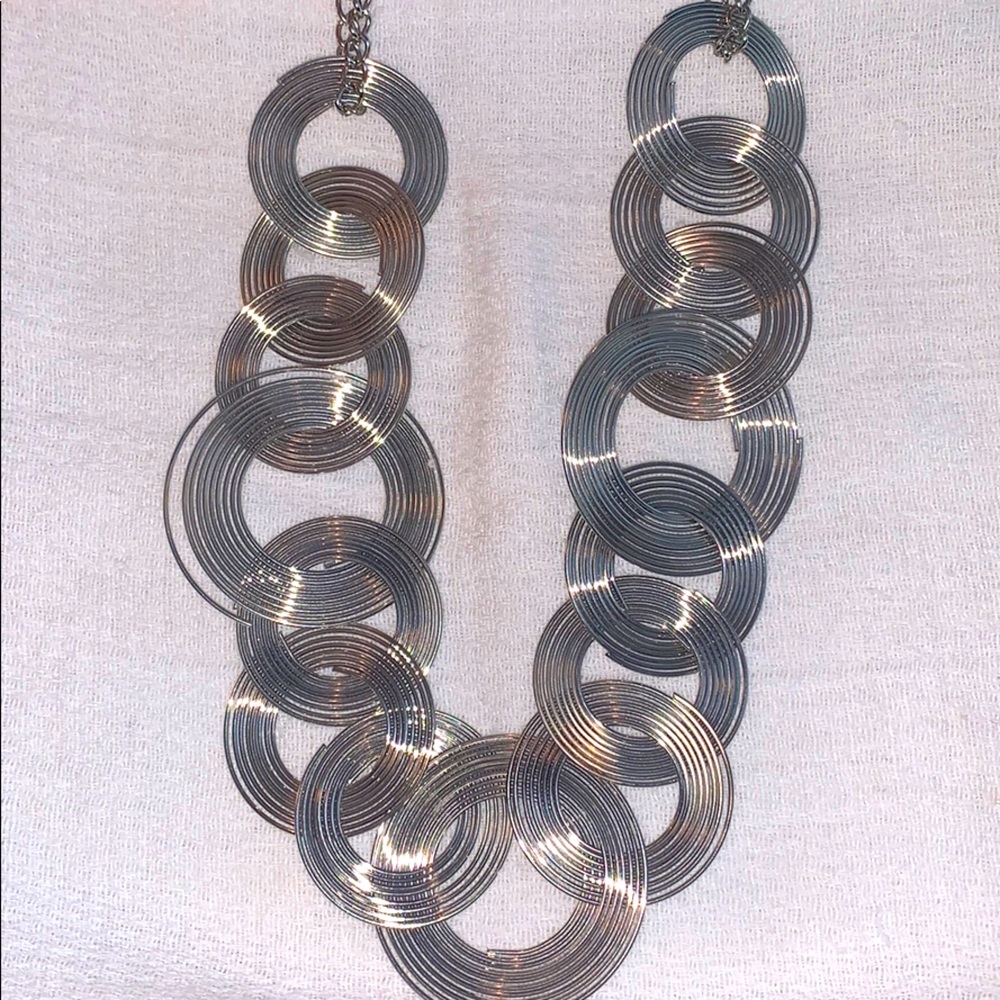 Circle hoop dangle necklace
